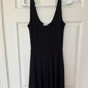 Black dress, mid- shin length